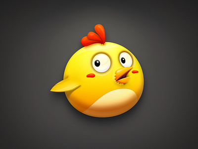 Run chicken! Run! animal icon app icon bird birdie chick chicken flying bird flying chicken game icon mac icon macos icon osx icon realistic run sandor skeu skeuomorph skeuomorphism smartisan ui icon user interface icon ux icon wing yellow