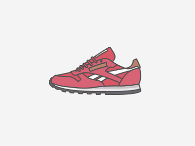 Reebok Classic color crep icon illustration illustrator sketch sneaker trainer