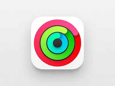 Apple Watch Activity icon activity app apple apple watch blue circle gradient green icon red watch