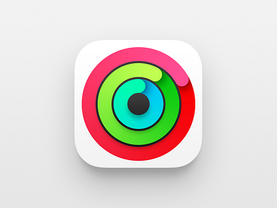 Apple Watch Activity icon activity app apple apple watch blue circle gradient green icon red watch