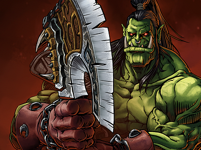 Grommash Hellcscream fanart grommash hellscream horde orc wacraft wow