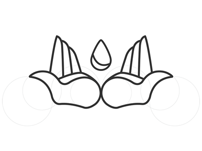 WIP spa logo beauty drop hands identity logo spa wip