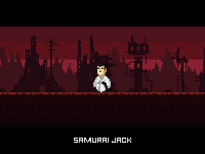 Gotta Get Back [gif] animation character gif illustration pixel pixel art samurai jack