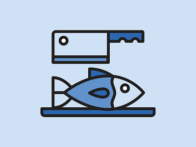 Fish Market blue fish fish market fishing food icon