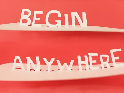 Begin anywhere. paper cutting popup