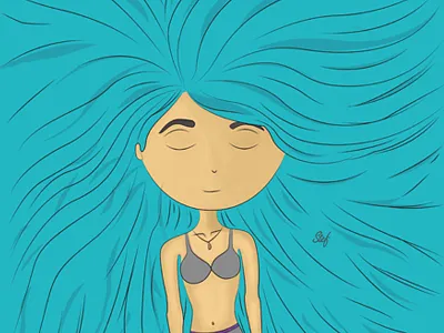 Da Girl character design illustration