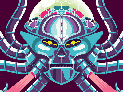 Braini-Eight Arms to Hold You brain brainiac comics robot ship superman tentacles veruca salt wip