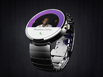 Moto 360 Viber Call Screen Mockup app boredom call callscreen maldives mockup muawwaz mvbytes ui viber watch