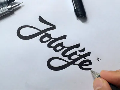 Jololife brand calligraphy hand writing jololife lettering logo logotype леттеринг логотип