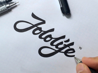 Jololife brand calligraphy hand writing jololife lettering logo logotype леттеринг логотип