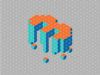 3 3 isometric number three typography