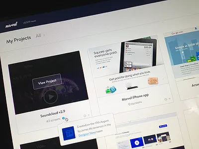 Project view admin gallery images popover product projects thumbnails ui