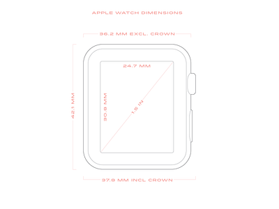 Apple Watch Dimensions apple applewatch design diagram dimensions ux watch