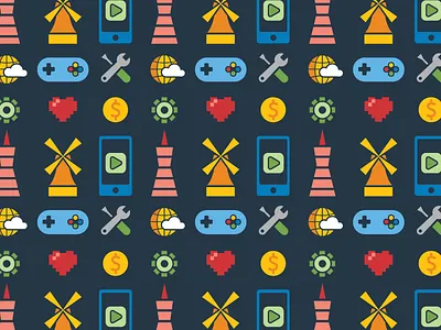 Chartboost Pattern chartboost flat icons pattern sanfrancisco sf tech texture vector