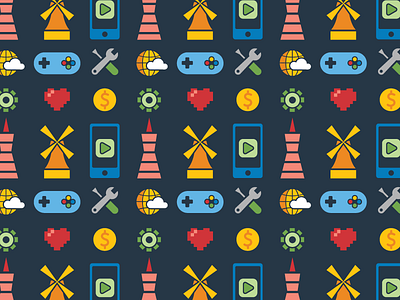 Chartboost Pattern chartboost flat icons pattern sanfrancisco sf tech texture vector