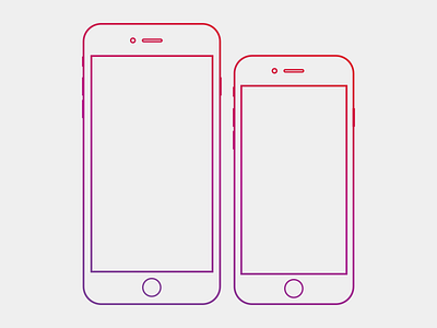 6 Plus 6 6 6 plus apple gradient ios iphone wireframe