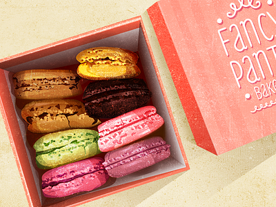 Macaroons cookies illustrator photoshop