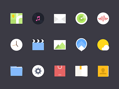 Some Icons For FINE book flat icon weather