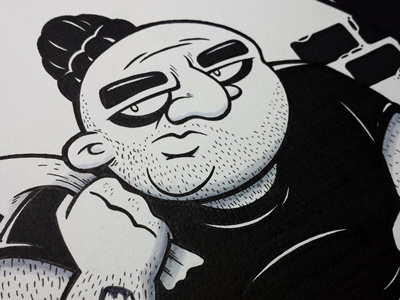 Thief cartoon copic drawing illustration marker sakura sketch