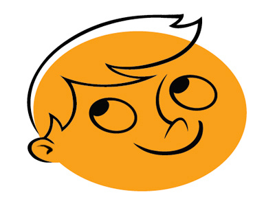 Hey Kid! head kid orange vector