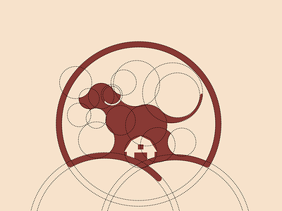 Country Canine! all natural branding canine circles country dog dog treats logo organic