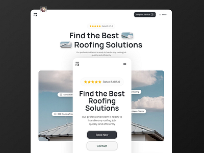 Landing Page | Roofing Company design landing page redesign roofing company roofing llc website