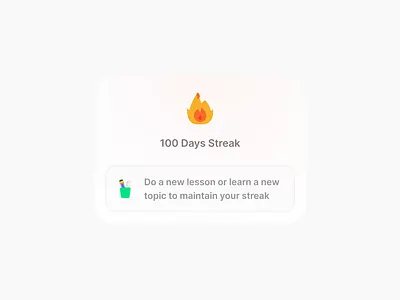 Streak (added sound effects) animation design education figma fire game gamification illustration interaction learning motion motion graphics sound effect streak ui