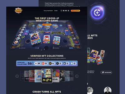 CrashHub – Web3 NFT Card Game UX ai driven web3 ui blockchain assets blockchain gaming ux collectible nft game ux game ux gamefi dashboard gamified defi experience gaming dashboard gaming design integration ui interactive metaverse gaming ui motion graphics nft integration nft marketplace ui nft trading card game ui rewards ux ux ui uxui motion design web3 gaming interface