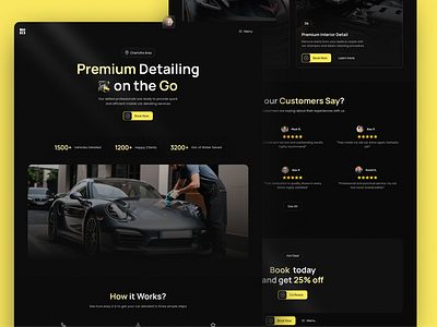 Mobile Auto Detailing | Landing Page car wash landing page mobile auto detailing website design