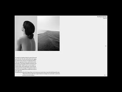 The Woman in the Dunes | Longread concept design graphic design minimal ui web webdesign