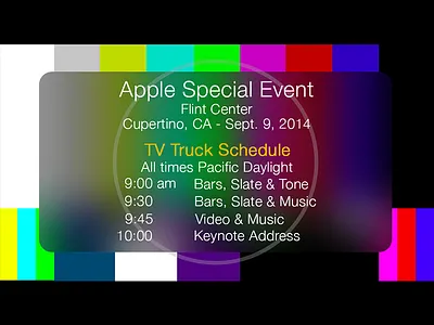 Homage to the TV Truck Schedule apple funny joke tv truck schedule