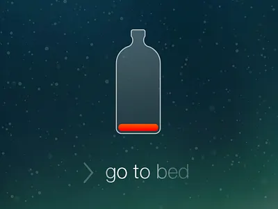 Go To Bed battery drunk ios lock screen