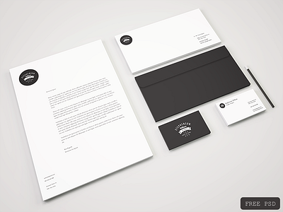 Freebie - Branding Stationery PSD Mockup branding design free freebie identity isometric minimalistic mock up mockup psd showcase stationery