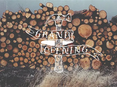 ArohMade craftsman hammer hand drawn illustration lumber photo typography wood wood work