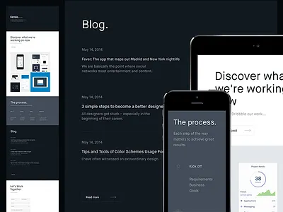 Official website released! agency css elegant flat kendo mobile onepage portfolio responsive studio tablet web