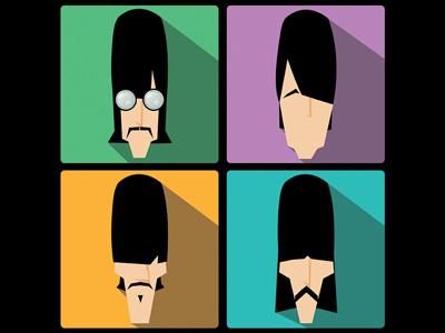 Iconic Beatles Icon flat lennon paulmccartney ringo the beatles ui