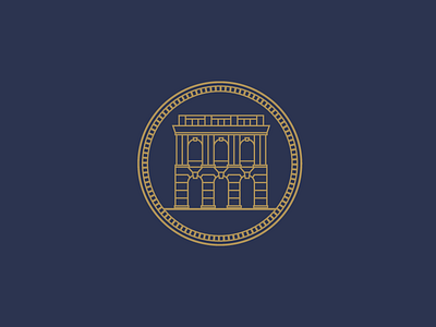 Logo Process3 blue building design gold graphics house logo process