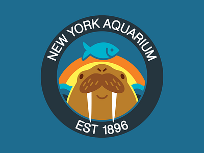 Walrus Hat for the New York Aquarium apparel aquarium cap embroidery fish fun hat illustration new york new york aquarium nyc walrus