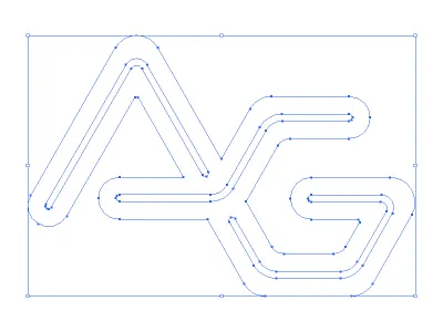 AG Illustration bezier branding curve illustrator logo mark process vector