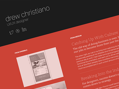 drewchristiano.com (WIP) flat portfolio web website wip