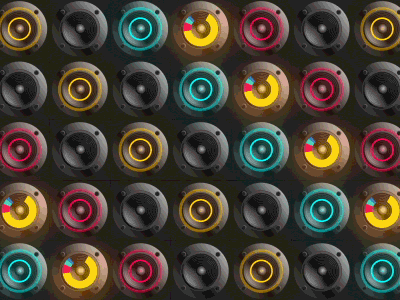 Colorful Speakers VJ loops abstract animation colors gif motion graphics speaker visuals vj