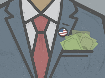 politics + money american editorial halftone illustration money politics print texture