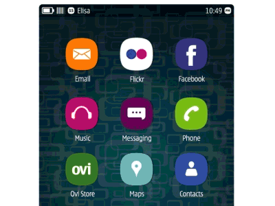 App tray concept concept mobile nokia ui