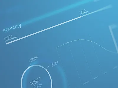 Inventory data graph info infographic inventory line pie ui