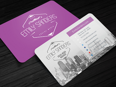 Social Box - Social Media Business Card Template business card facebook instagram photoshop psd social media template twitter vintage badges youtube