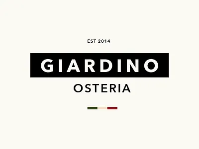 Giardino Osteria brand italian logo restaurant