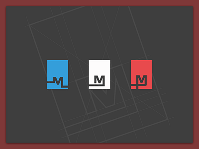 Explore the M branding company concept draft draw logo sketch