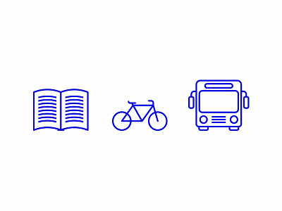 Arnold4mayor – Icons bike blue books custom icons line transit