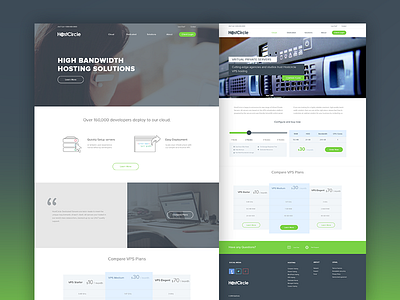 HostCircle clean home page hosting landing page server startup vps web web design web hosting