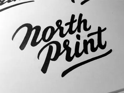 North Print #2 lettering logo logotype north print sketch type typography